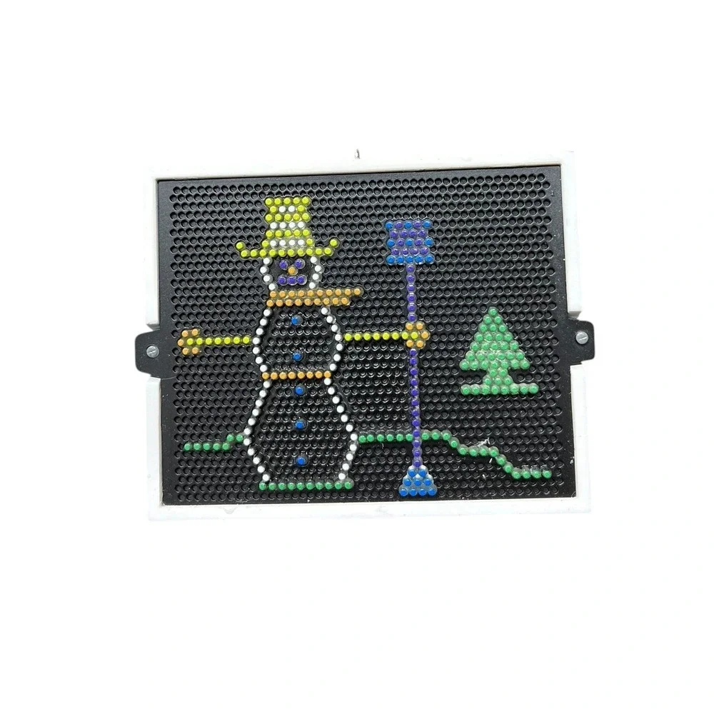 Hallmark Keepsake‎ Lite-Brite Christmas Tree Ornament 2018 Snowman Lights Up